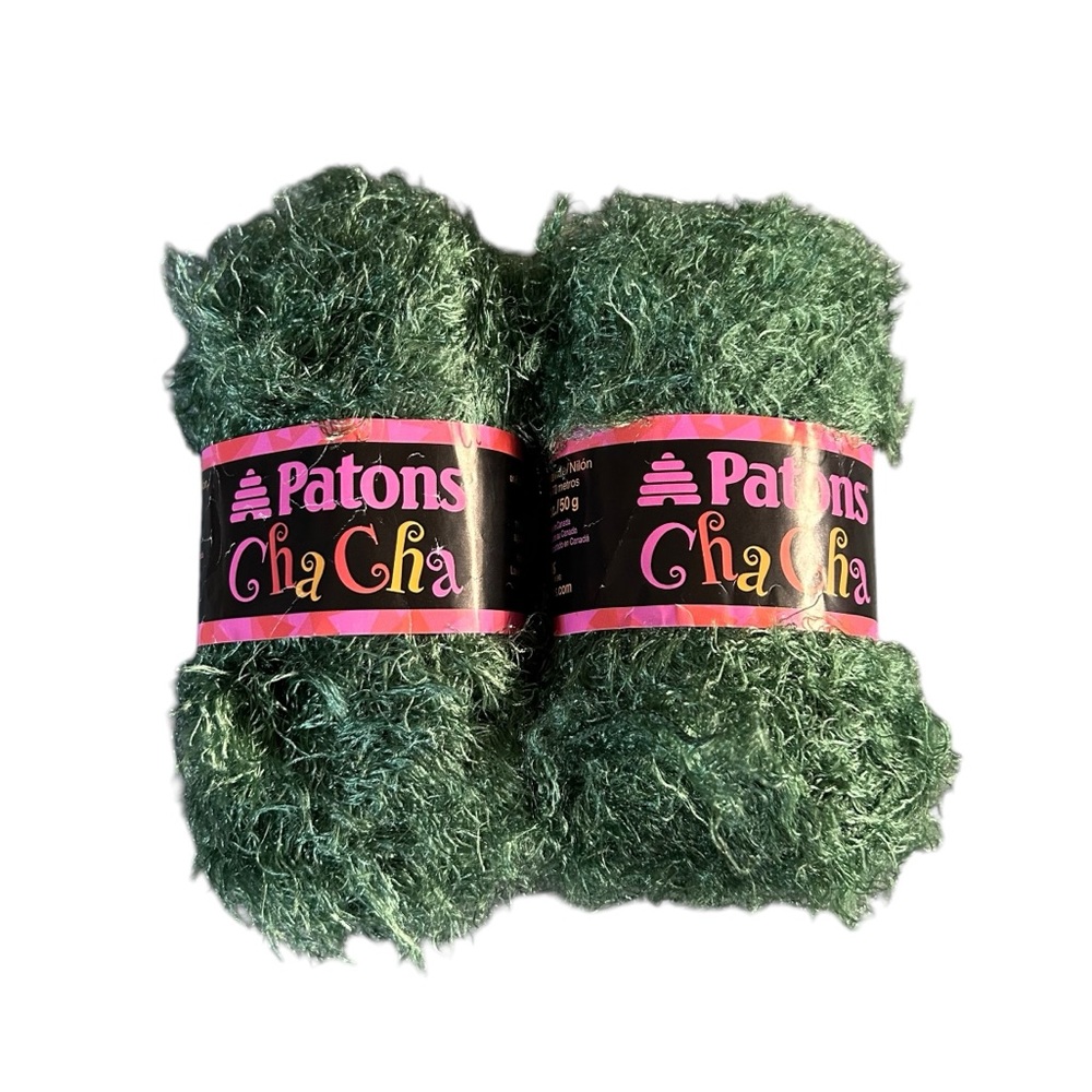 VTG Patons Cha Cha Eyelash Yarn "Reggae" #02016 2 Skeins 77yds ea Discontinued